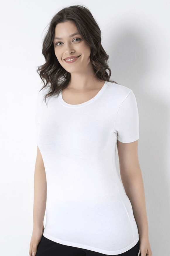 Tシャツ・カットソー DONDUP Woman T-Shirt White DS003JS0280DIC7 000 T-ANGIE Woman: Cotton T-shirt with cut-out D logo | Diesel